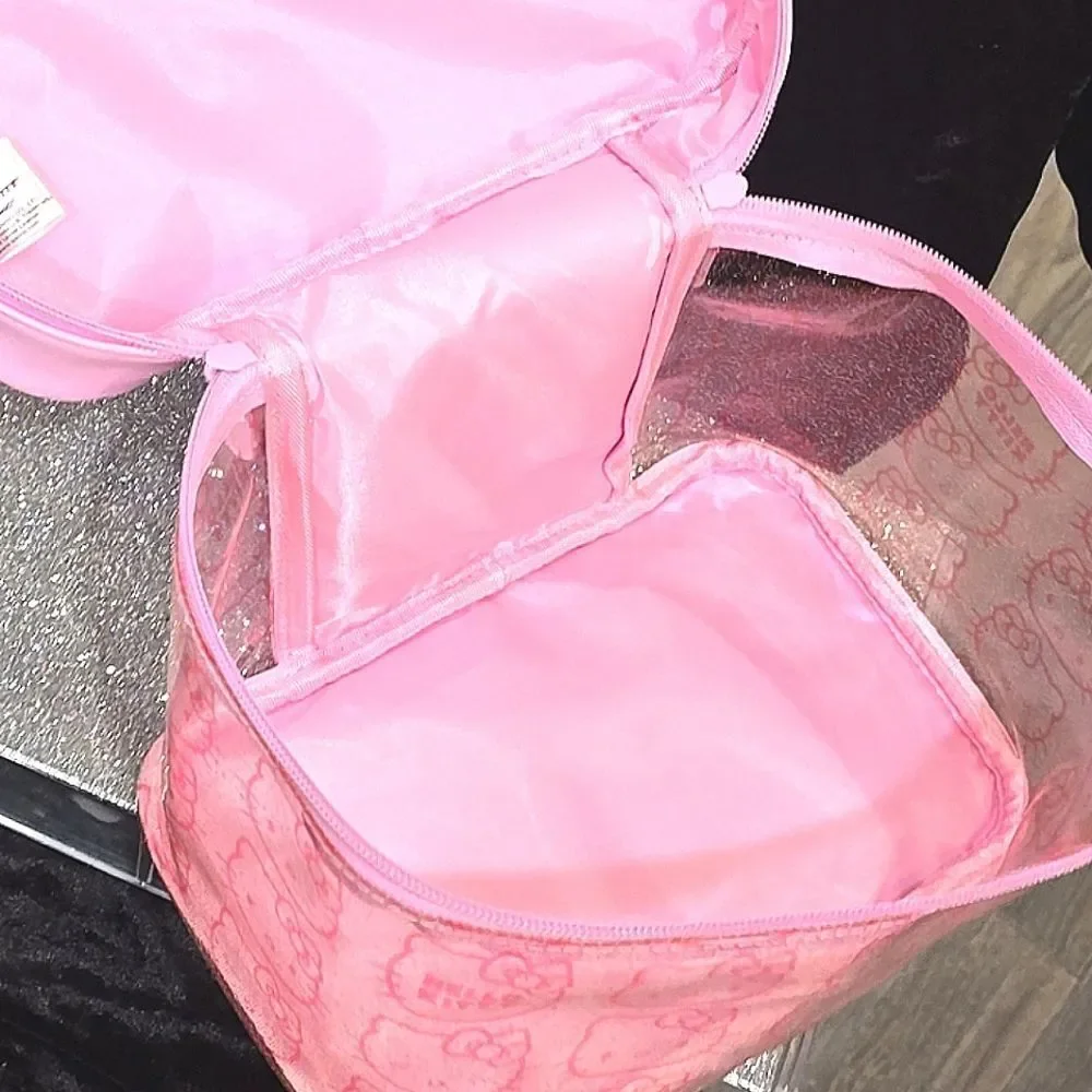 Hello‎ Kitty Logo Glitter Infused Cosmetic Bag